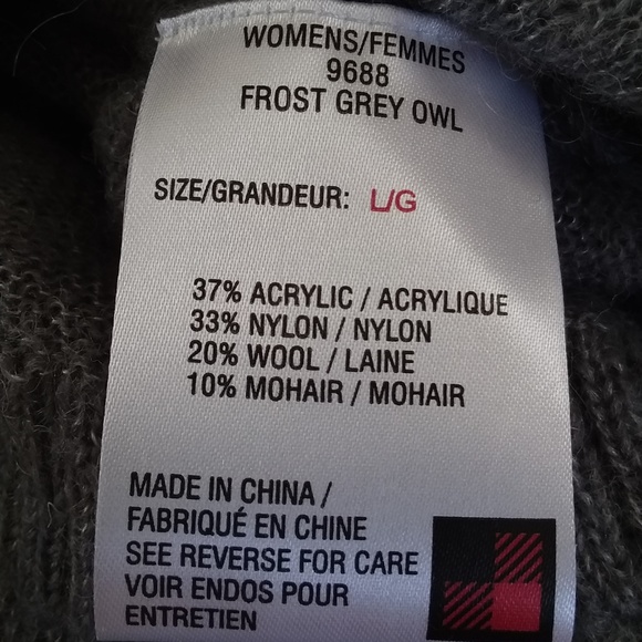 Ladies Woolrich Gray Owl Sweater Large - Picture 8 of 8